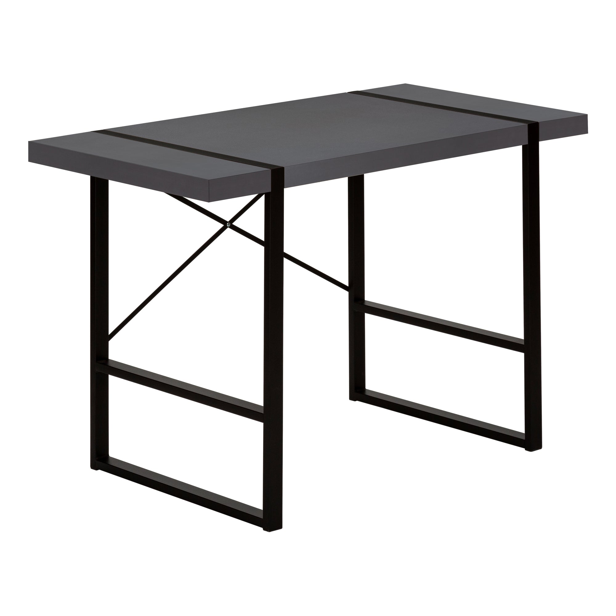 48" Simple X-Back Wagon Desk in Modern Gray