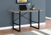 48" Simple X-Back Wagon Desk in Concrete & Black