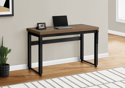 48" Adjustable Height Industrial Desk in Walnut