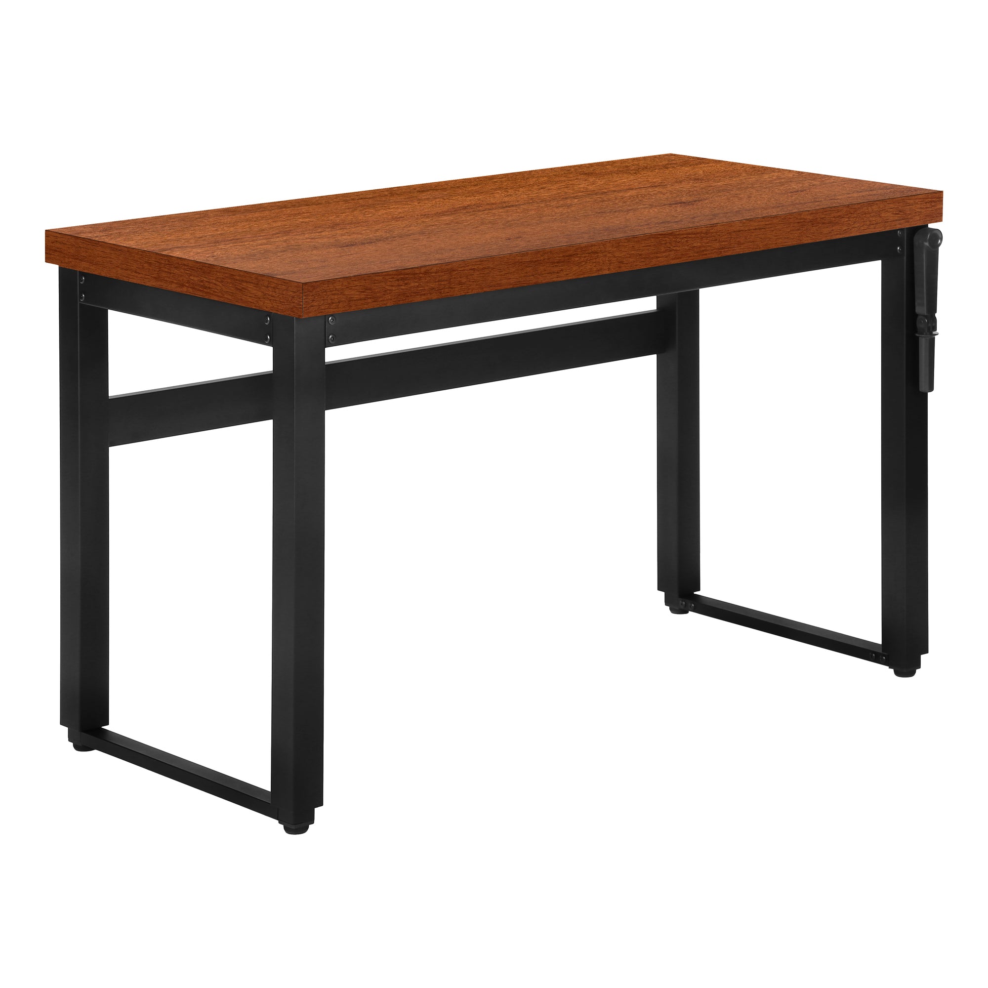 48" Adjustable Height Industrial Desk in Cherry