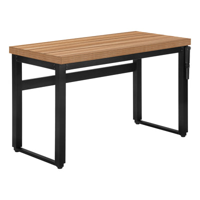 48" Adjustable Height Industrial Desk in Driftwood