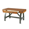 Acacia Veneer 54" Office Desk with Central Storage Drawer