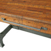 Acacia Veneer 54" Office Desk with Central Storage Drawer