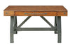 Acacia Veneer 54" Office Desk with Central Storage Drawer