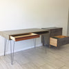 52" Oxidized Hard Maple Hand-Made Solid Wood Desk with Optional Matching File