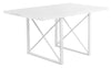 60" Contemporary White Geometric Office Desk