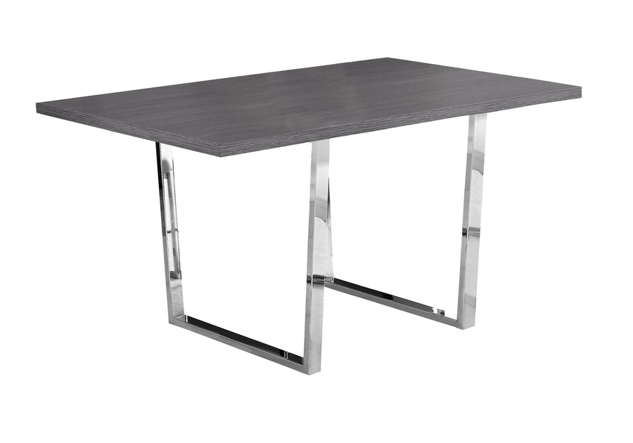 59" Matte Dark Gray Desk w/ Chrome Base