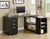 Cappuccino Corner L-Shaped Office Desk with Drawers & Shelving
