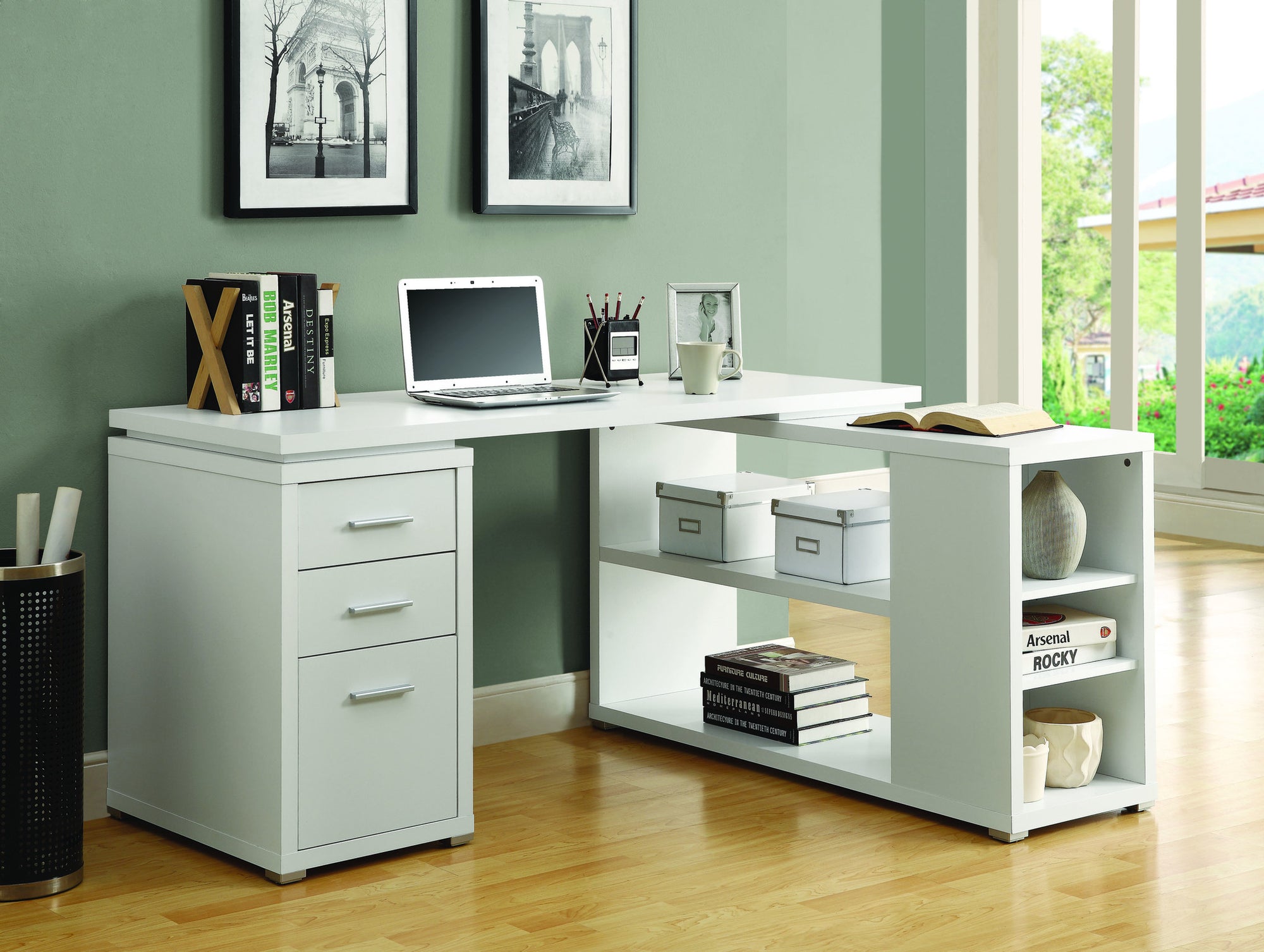 Monarch Specialties 60 in. Computer Desk, White