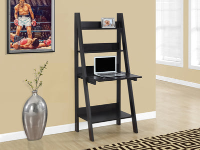 26" Ladder Style Desk with Fold-Up Desk Top in Cappuccino Finish