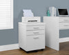 Compact 48" Modern Single Pedestal Desk in White Finish