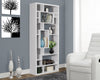 Modern 72" Tall White Bookcase from Monarch