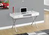 Modern White & Chrome 48" Office Desk