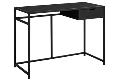 42" Black Minimalist Office Desk w/ 1 Drawer