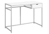 42" White Minimalist Office Desk w/ 1 Drawer