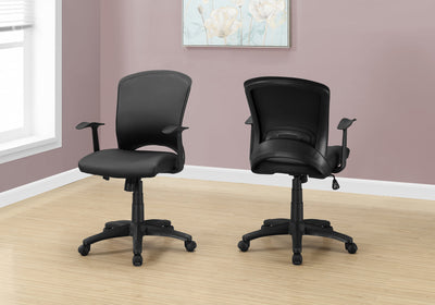 Ergonomic Black Office Chair w/ Curved Back