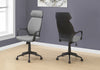 High-Back Gray Microfiber Office Chair