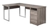 Versatile Dark Taupe 79" Corner Office Desk w/ Drawers