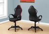 Ultra Modern Black Swivel Office Chair w/ Red Stripe