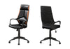 Sleek Black & Brown Leatherette Office Chair w/ Ergonomic Design