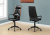 Sleek Black & Brown Leatherette Office Chair w/ Ergonomic Design