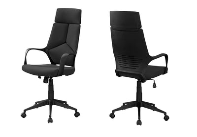 Sleek Black Office Chair w/ Ergonomic Design