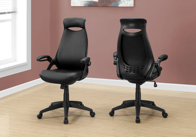 Black Rolling Office Chair w/ Ergonomic Features