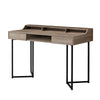 Dark Taupe 48" Office Desk w/ Black Metal Base