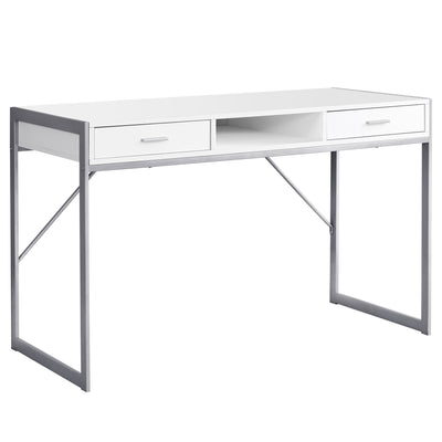 Classic White & Silver Office Desk