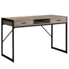 Classic Taupe & Black Metal Office Desk