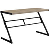 Z-Shaped Modern Taupe & Black Metal 48" Computer Desk