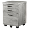 48" Gray Woodgrain Office Desk w/ V Design Base