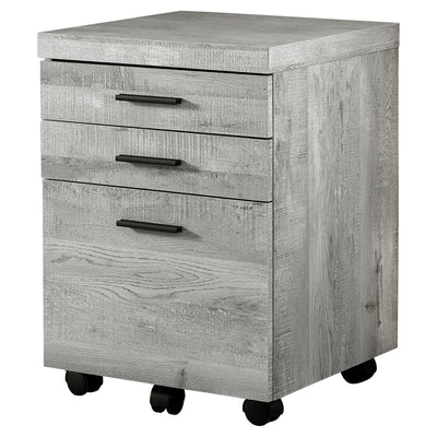63" Gray Woodgrain L-Shaped Office Desk & Storage Area in One