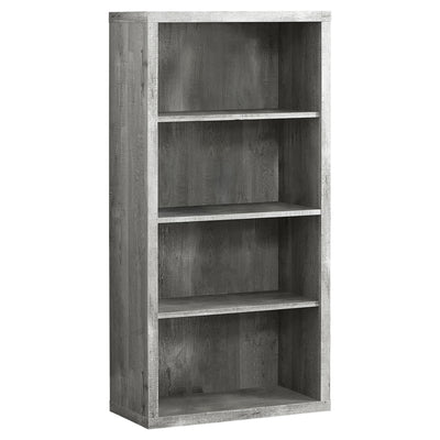Classic Gray Woodgrain Office Bookcase