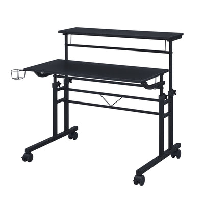 36" Adjustable Wire-Frame Desk in Black