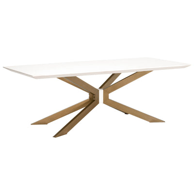 87" Ivory Concrete & Brass Executive Desk or Meeting Table