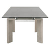 71" - 107" Smoked Gray Glass Conference Table with Natural Gray Ash Legs