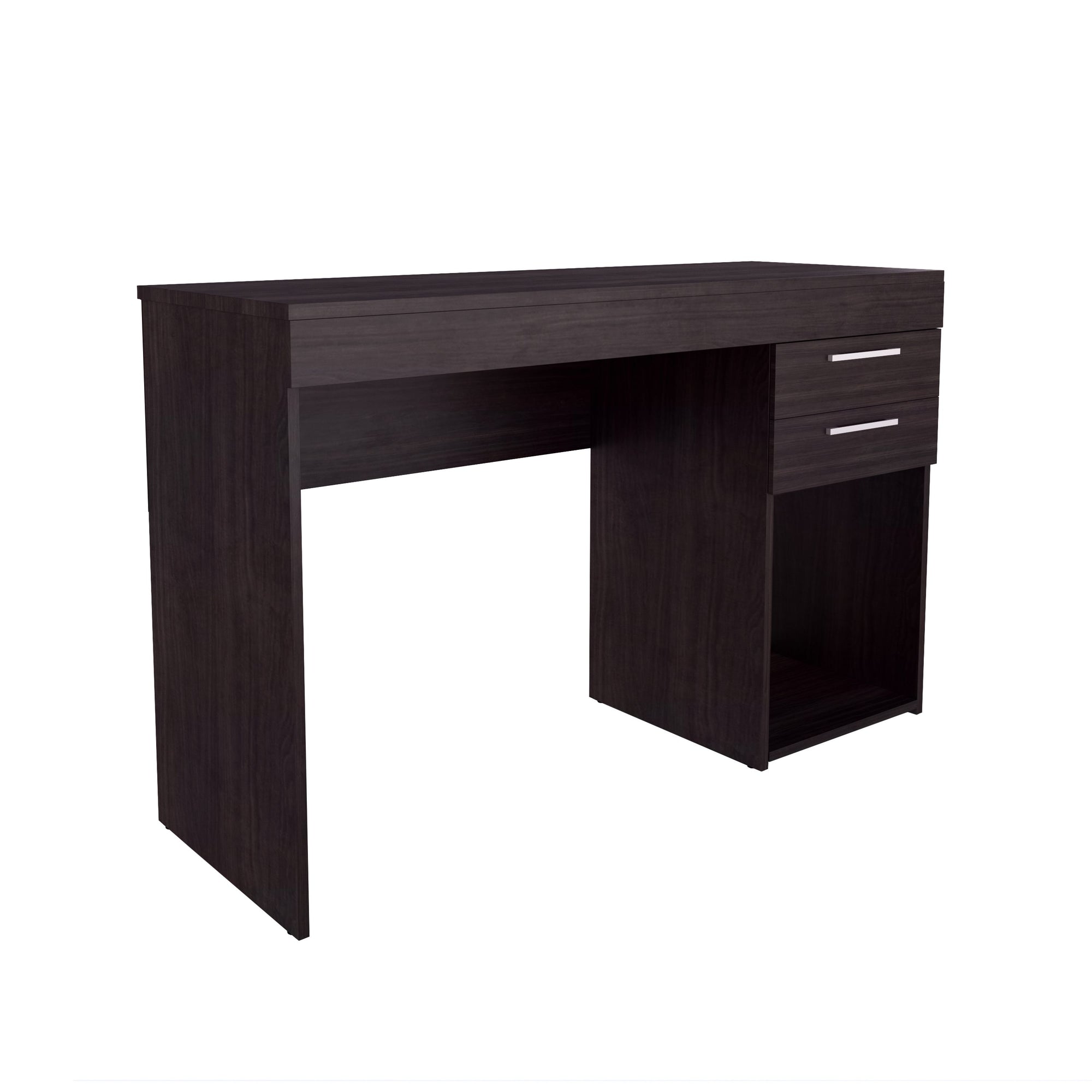 48" Espresso Corner Desk with Built-in File