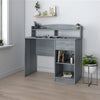 41" Desk with Raised Shelf & Underdesk Storage in Gray