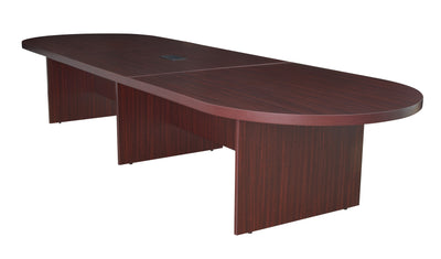 168" Modular Oval Conference Table with Power Data Port in Mahogany