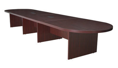 Mahogany 192" Modular Conference Table with 2 Power Data Grommets