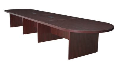 216" (18 Foot) Modular Conference Table with 2 Power Data Grommets- Mahogany
