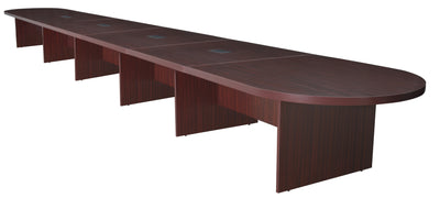 288" (24 Foot) Modular Conference Table with 4 Power Data Ports in Mahogany