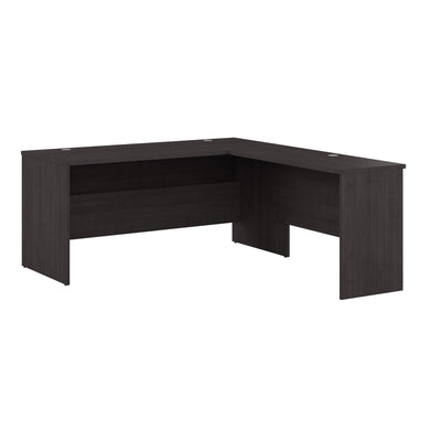 65" L-Shaped Desk in Charcoal Maple Woodgrain