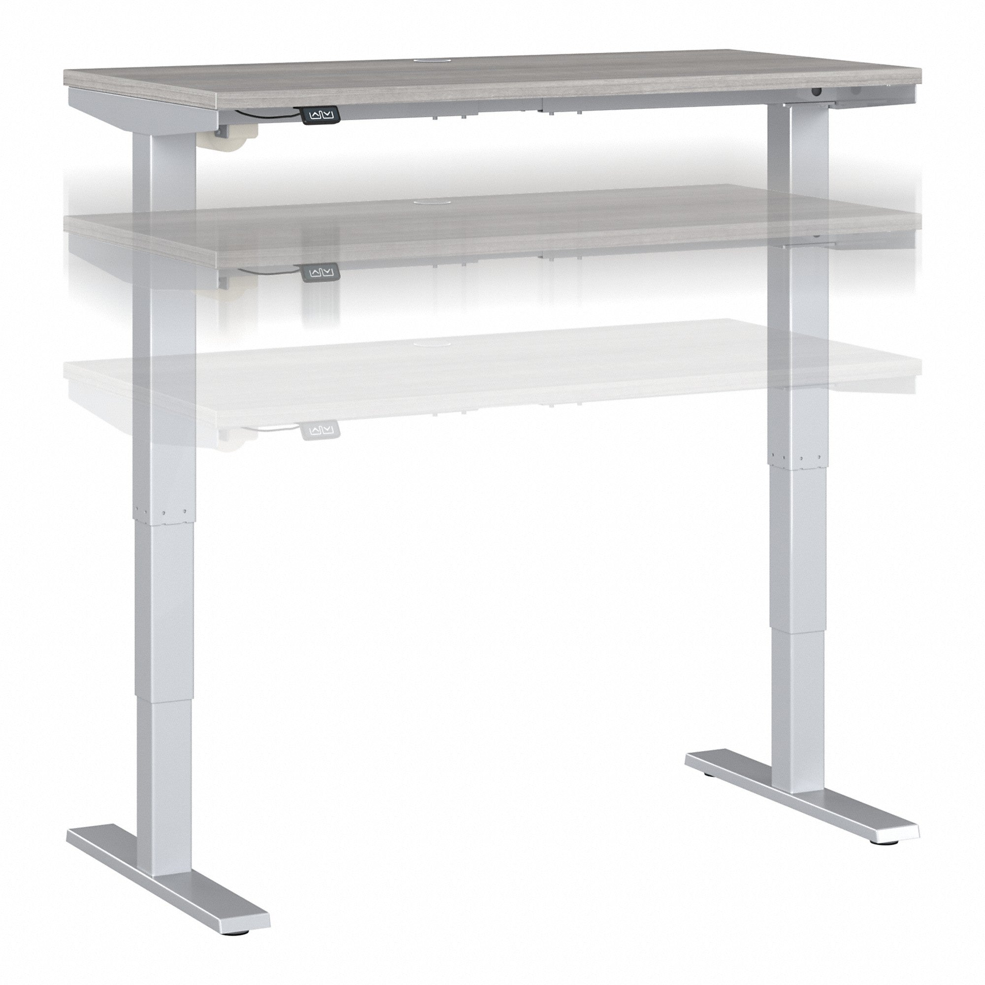 48" Adjustable Standing Desk in Platinum Gray