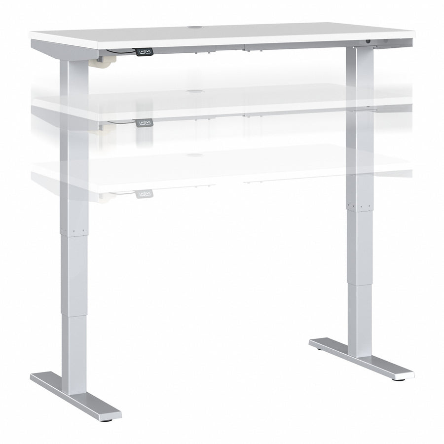 48" Sleek Adjustable Standing Desk in White