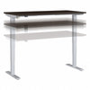 60" Mocha Cherry & Cool Gray Adjustable Standing Desk