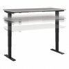 60" Platinum & Black Adjustable Standing Desk