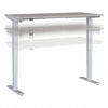 60" Broad Adjustable Standing Desk in Platinum