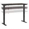 60" Storm Gray & Black Adjustable Standing Desk